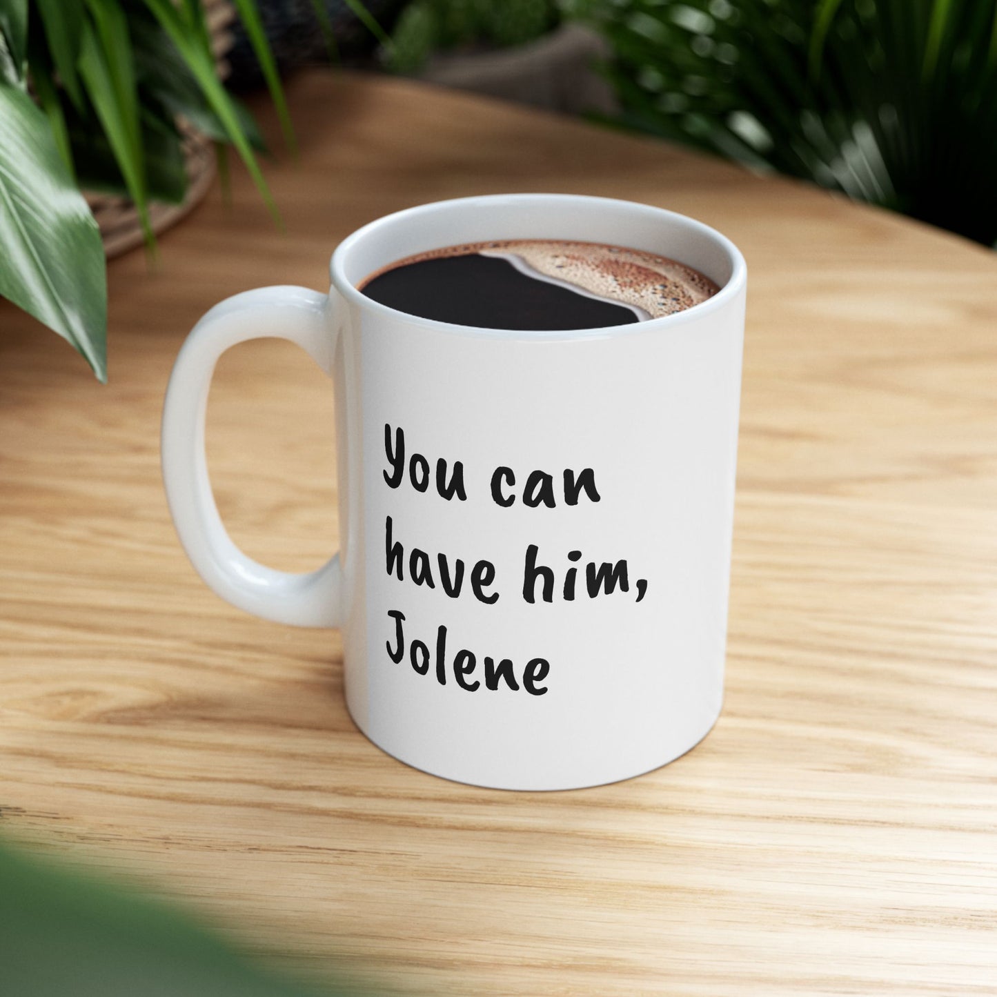 Whimsical Cat & Wine Ceramic Mug