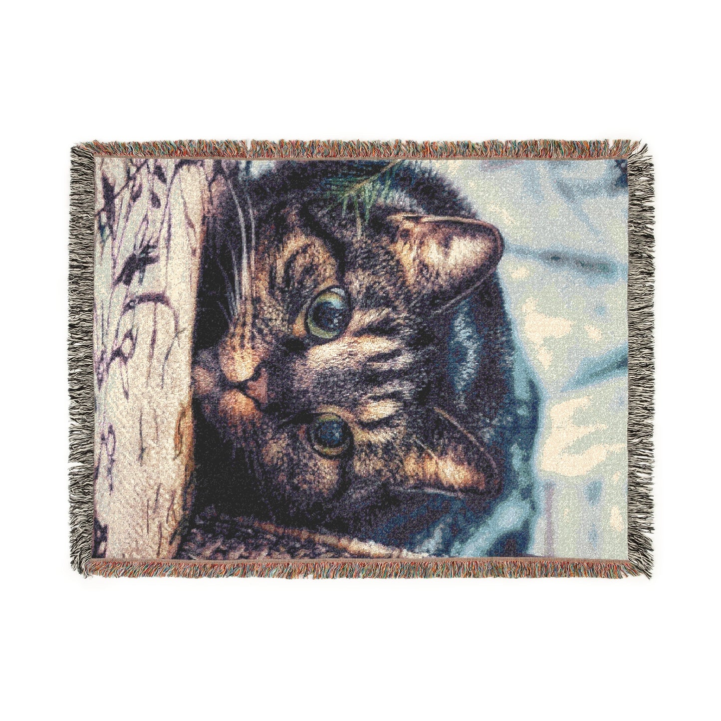 Cozy Cat Woven Blanket
