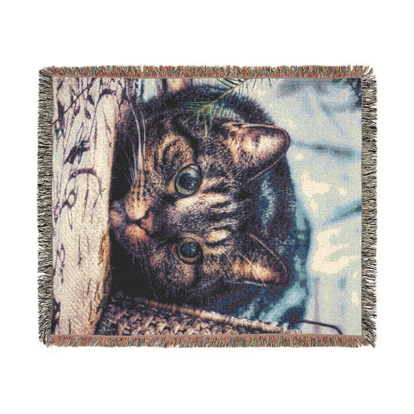Cozy Cat Woven Blanket