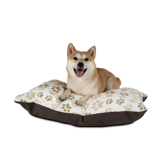Cozy Paw Print Pet Bed for Comfortable Resting