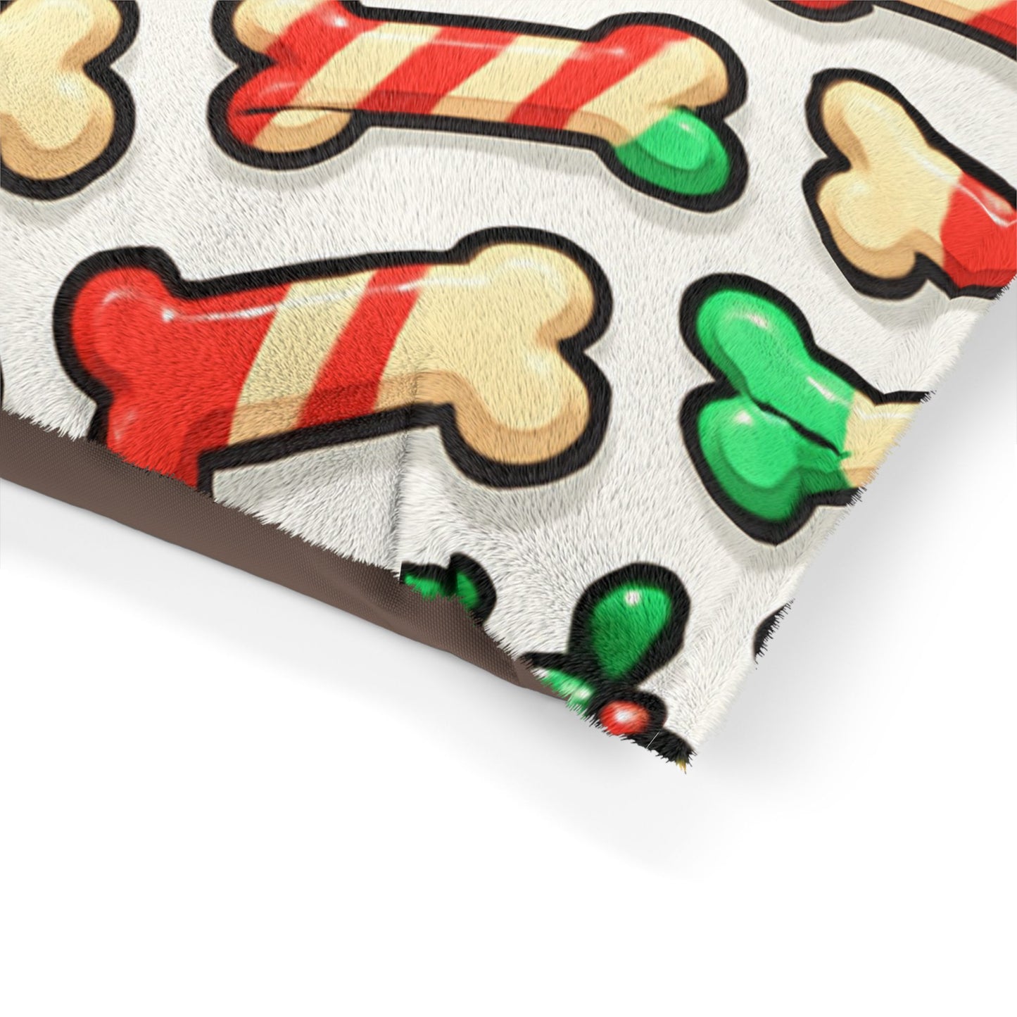 Holiday Pet Bed with Holly Design