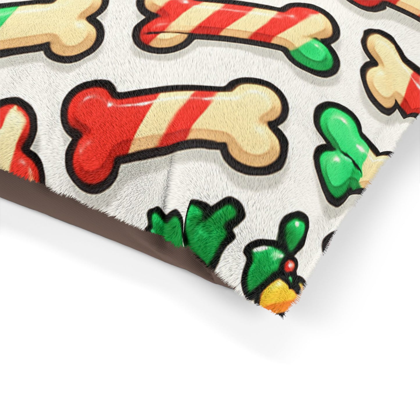 Holiday Pet Bed with Holly Design