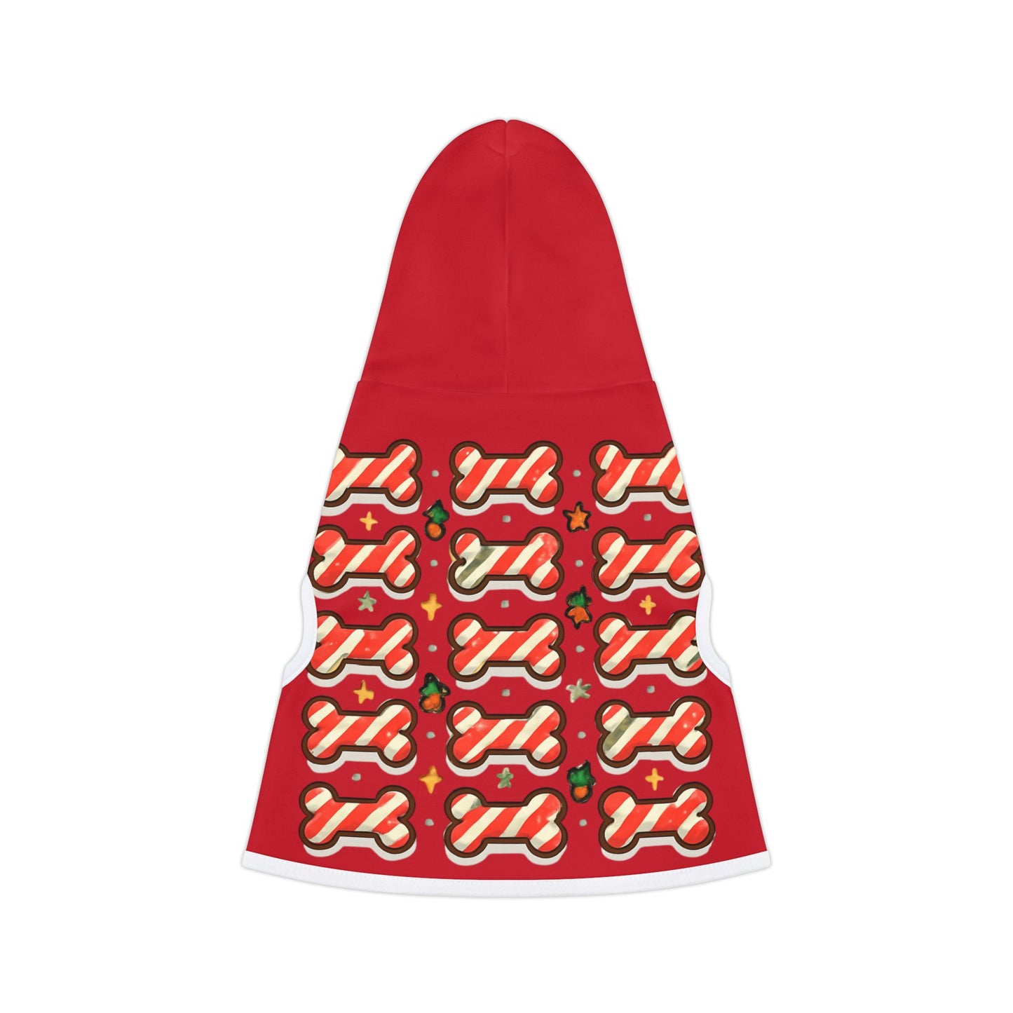 Festive Pet Hoodie with Cute Bone Print